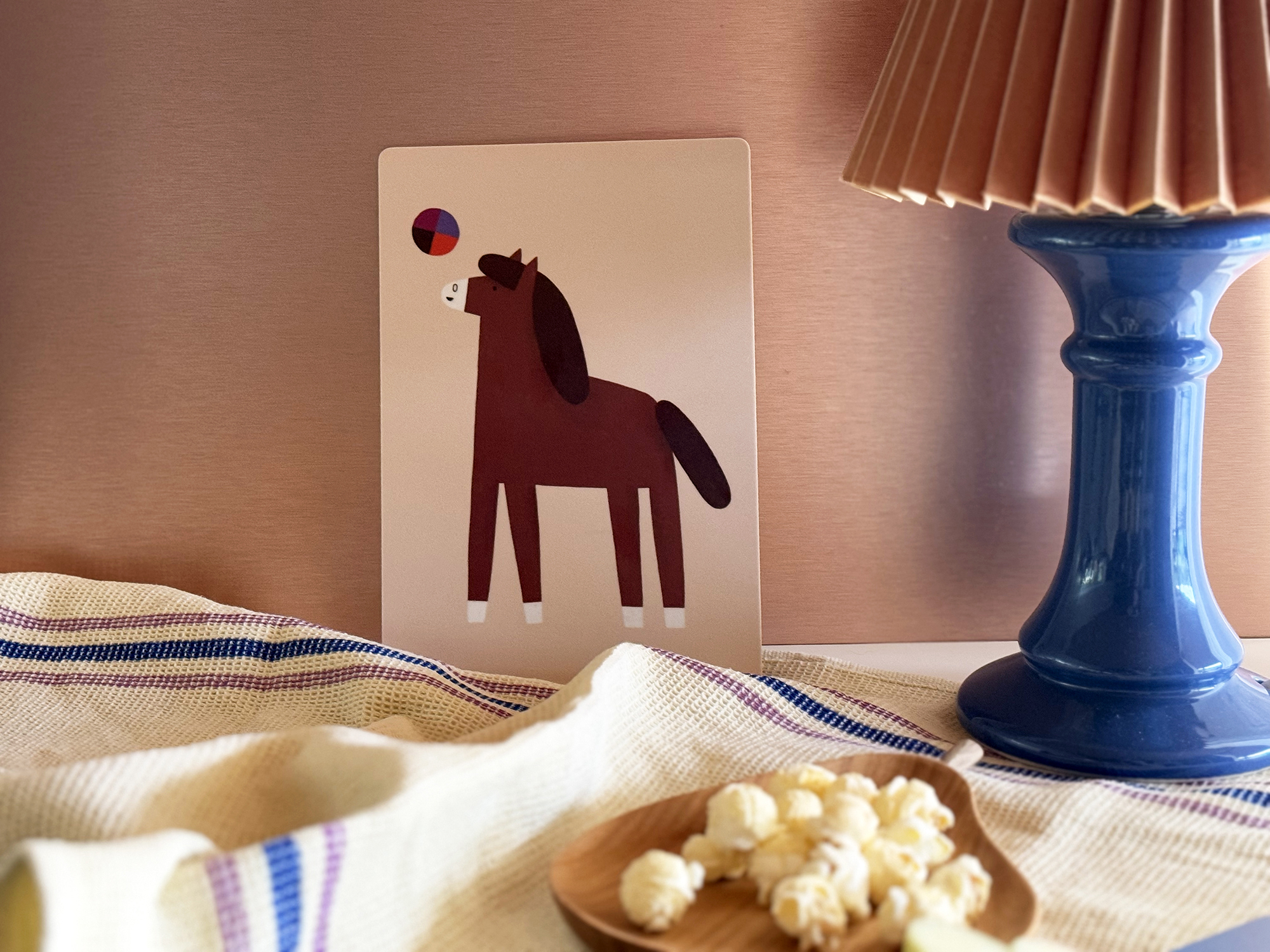 nuukk Schneidebrettchen, Frühstücksbrettchen aus Birkenfurnier, Pony, Apfelsnack, Pferd