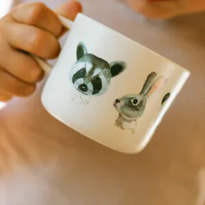 Kinderbecher aus rPET, recyceltes Plastik, LFGB, EU Standards, Bär, Waschbär, Kindertasse, Kinderteller Hase, Kinderschälchen Maus