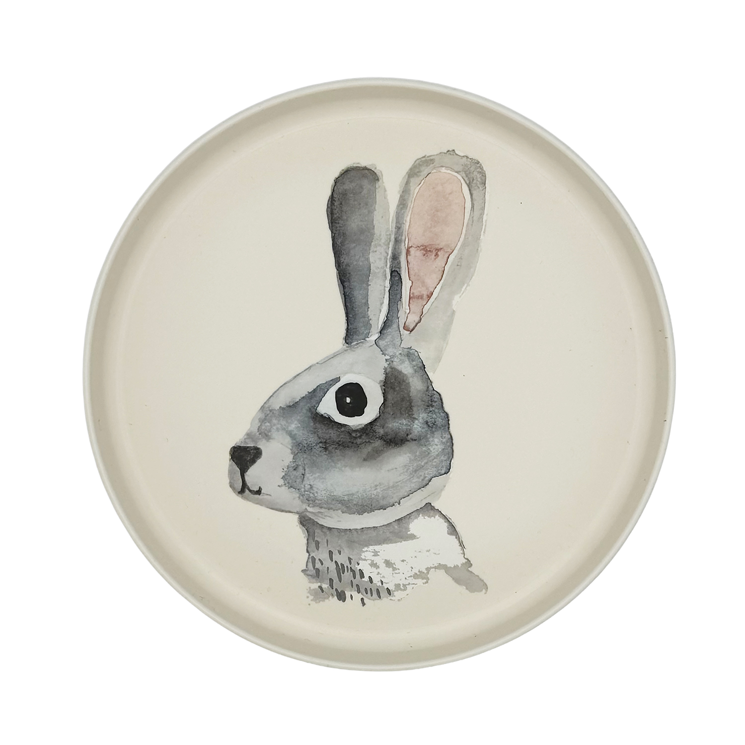 Kinderteller Hase, Tierzeichnung, rPET, lebensittelsicher, LFGB, EU-Standards