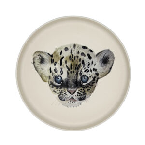 Kinderteller Leopard, Tierzeichnung, rPET, lebensittelsicher, LFGB, EU-Standards