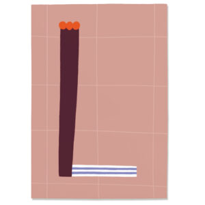 Postkarte L, Postkarte Buchstabe L, illustrierte Postkarte mit Buchstabe L, ABC Postkarten, Postkartenset ABC, Buchstabenpostkarten von Anna Katharina Jansen